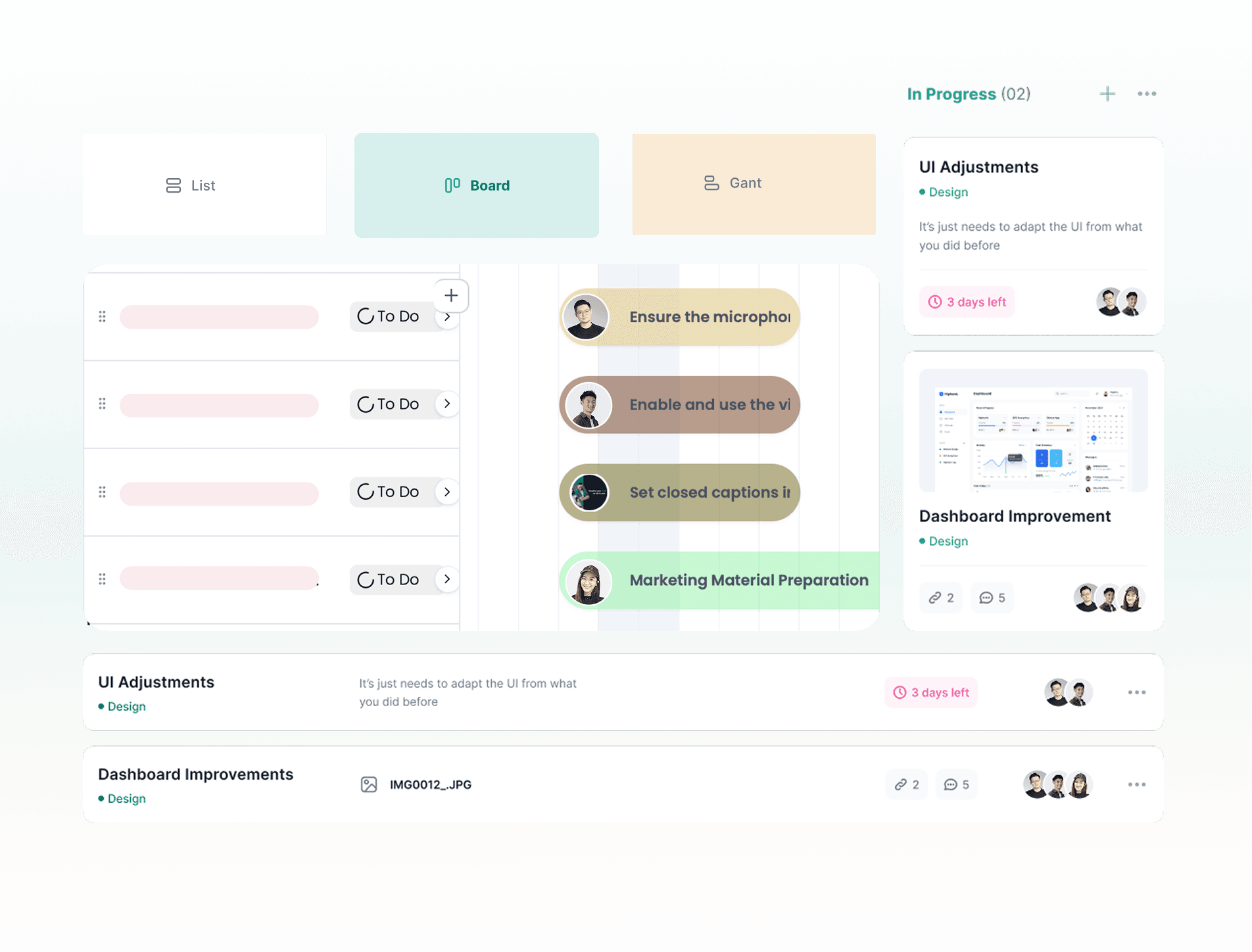 Trivoh visual project planning with Gantt and Kanban views