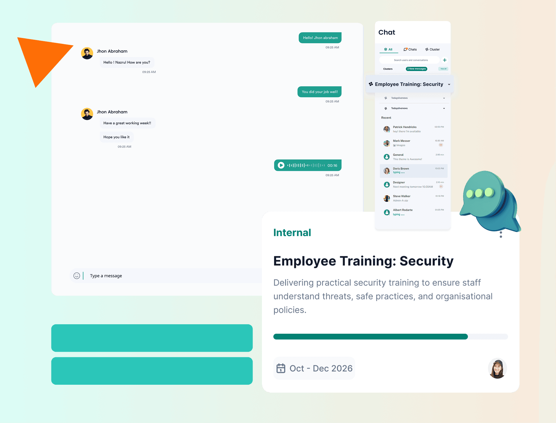 Project discussions connected with Trivoh Chat